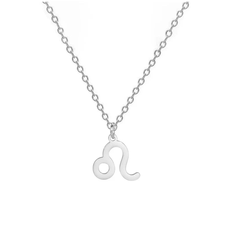 Gold-Plated Zodiac Sign Pendant Necklace