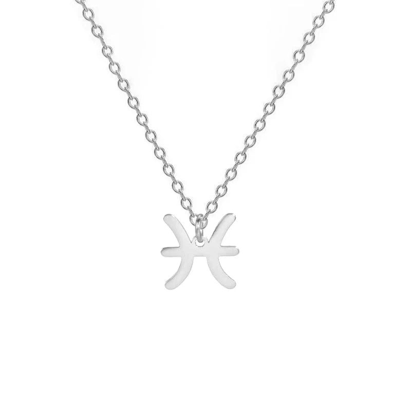 Gold-Plated Zodiac Sign Pendant Necklace