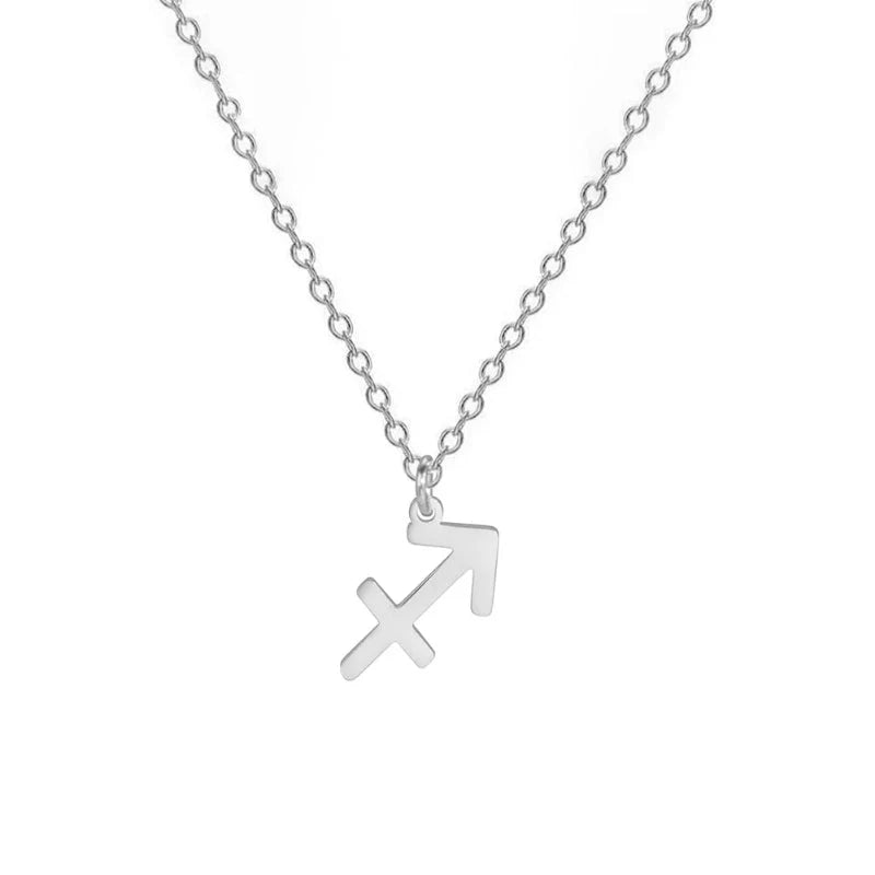 Gold-Plated Zodiac Sign Pendant Necklace