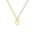 Gold-Plated Zodiac Sign Pendant Necklace