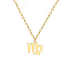 Gold-Plated Zodiac Sign Pendant Necklace