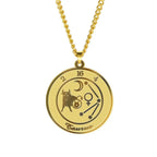 Necklace with Astrological Zodiac Sign Pendant for Men or Women