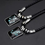 Zodiac Sign Pendant Necklace for Men