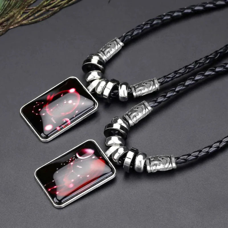 Zodiac Sign Pendant Necklace for Men
