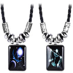 Zodiac Sign Pendant Necklace for Men