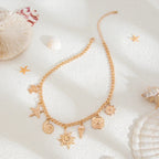 Necklace with Sun and Shell Pendant 2