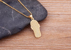 Necklace with Blue Eye Tongue Pendant and Zircon