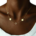 Four-Leaf Clover Pendant Necklace gold
