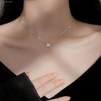 Necklace with 4-Leaf Clover Lucky Charm Pendant for Women