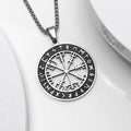 Viking Vegvisir Compass Necklace Pendant