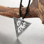Celtic Triskelion Necklace (Silver-Plated or Gold-Plated) antique silver