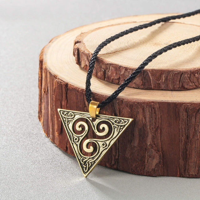 triskelion necklaceCeltic Triskelion Necklace (Silver-Plated or Gold-Plated) antique bronze