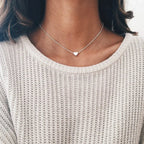 Women's Heart Pendant Necklace Silver