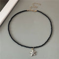 Colorful Starfish Shell Necklace Black