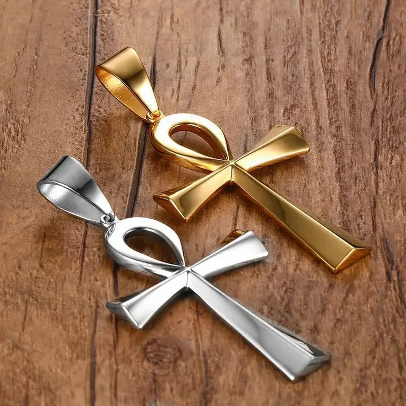 Egyptian Cross Necklace Pendant silver gold