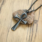 Egyptian Cross Necklace Pendant black