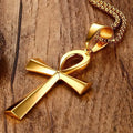 Egyptian Cross Necklace Pendant gold