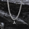 Men's necklace with custom initial pendant a