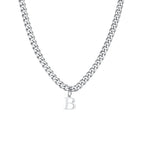 Men's necklace with custom initial pendant b