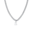 Men's necklace with custom initial pendant e