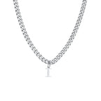 Men's necklace with custom initial pendant i