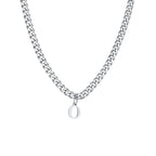 Men's necklace with custom initial pendant o