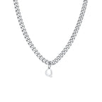 Men's necklace with custom initial pendant q