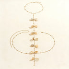 Flower back necklace - women’s back chain