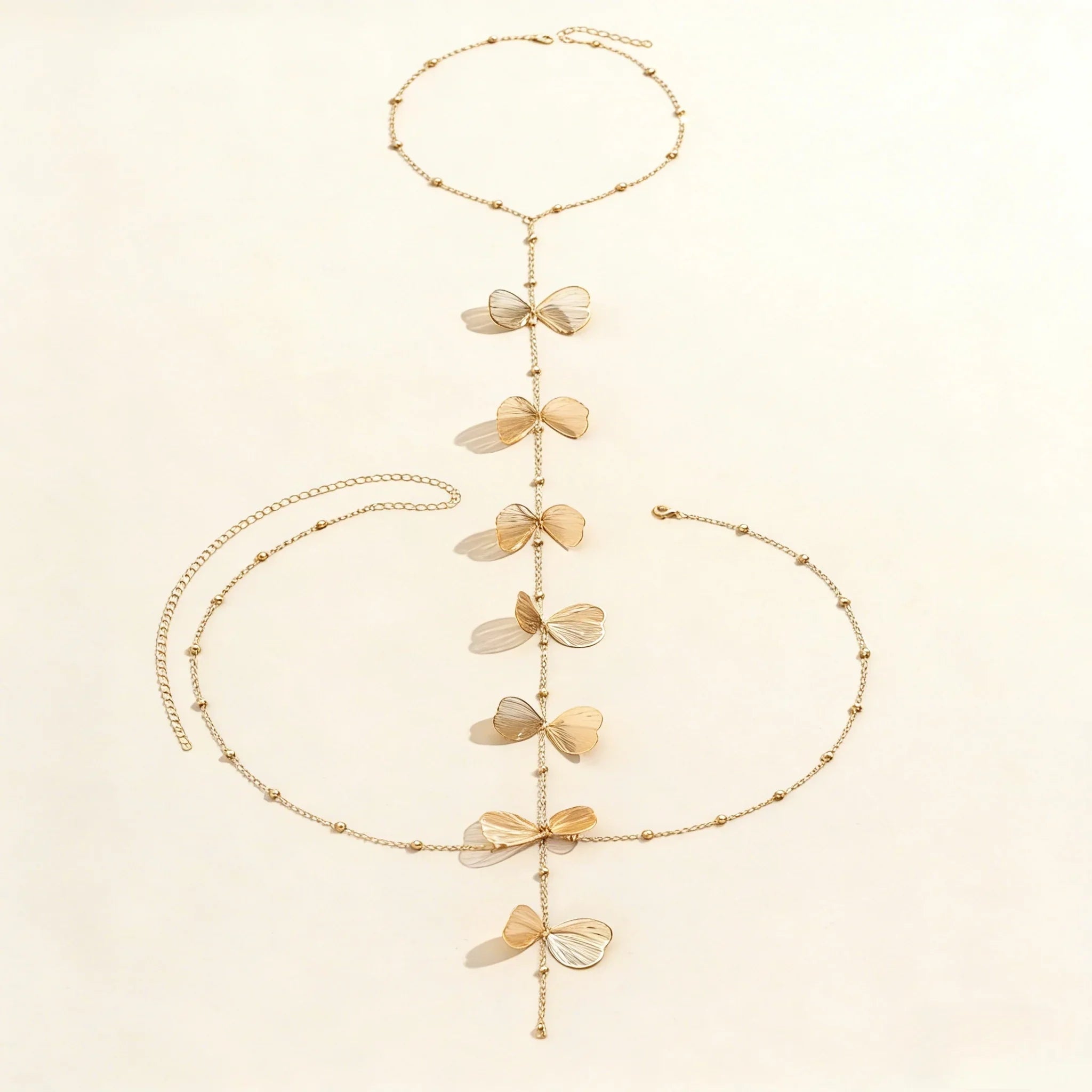 Flower back necklace - women’s back chain