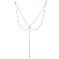 Bohemian Back Necklace for Women in gold