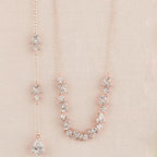 Wedding Back Necklace Rose Gold