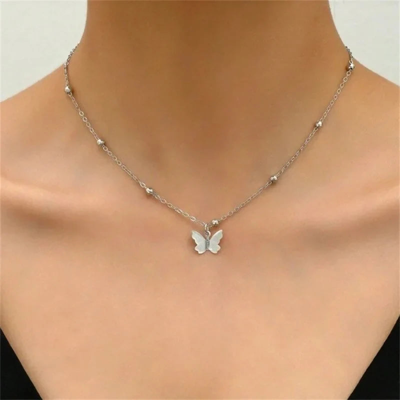 Butterfly back necklace - back chain for women 
