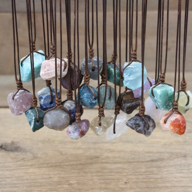 Natural Stone Reiki Healing Necklace