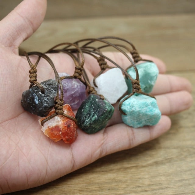 Natural Stone Reiki Healing Necklace