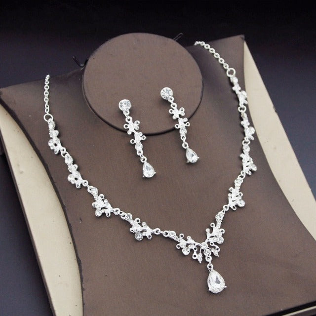 Wedding Necklace Diamond Silver