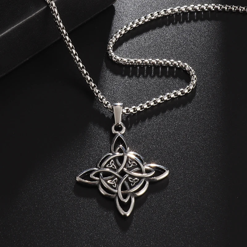 Witch’s Knot Protection Necklace Wiccan Pendant