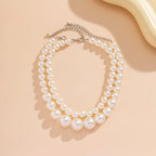 Elegant Double Choker Pearl Necklace
