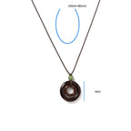 Round Pendant Rope Necklace for Women