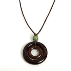 Round Pendant Rope Necklace for Women
