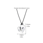 Lace Necklace with Heart Pendant