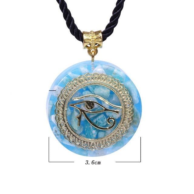 Orgonite Necklace with Eye of Horus, Egypt