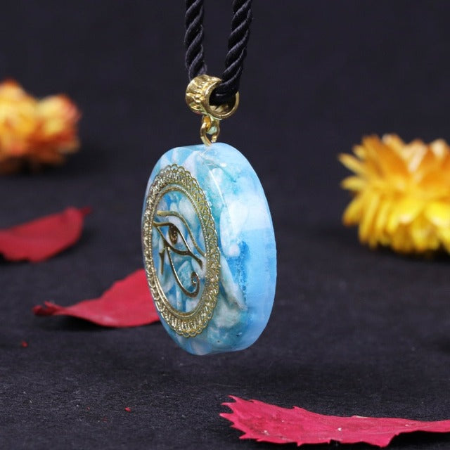 Orgonite Necklace with Eye of Horus, Egypt