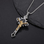 St. Benedict Cross Necklace and Jesus Pendant Style A
