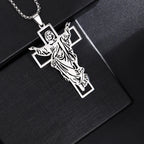 St. Benedict Cross Necklace and Jesus Pendant Style E