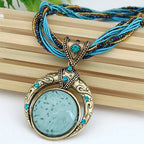 Ethnic Necklace Blue