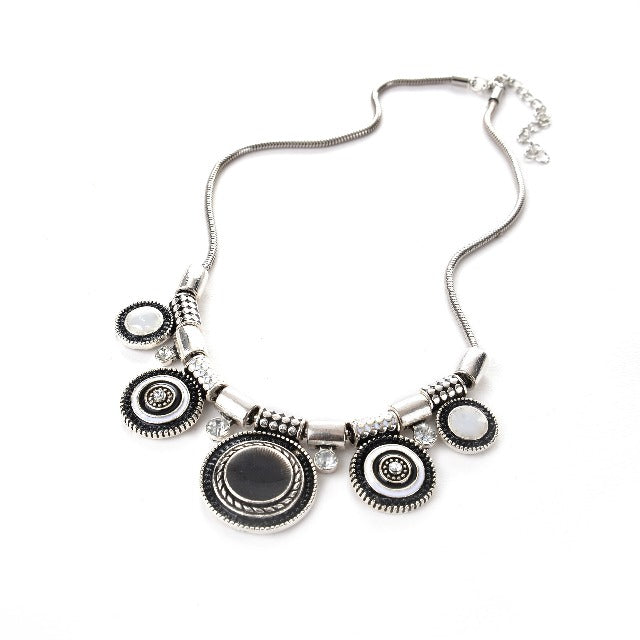 Ethnic Necklace Women Black