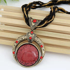 Ethnic Necklace Red