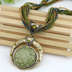 Ethnic Necklace Green