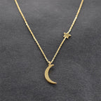 Star & Moon Necklace Gold