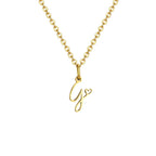 Women's necklace with initial letter and heart pendant g